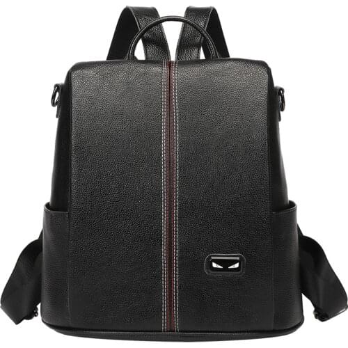 UR Women Genuine leather Backpacks Vintage Female Shoulder Bag Sac a Dos Travel Ladies Bagpack Mochilas School Bags For Girls