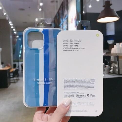 High Quality Rainbow Liquid Silicone Phone Case for iPhone 12 11 Pro Max Xr Xs Xsmax 7 8 Plus SE 2020 for Tpu Case New Cover