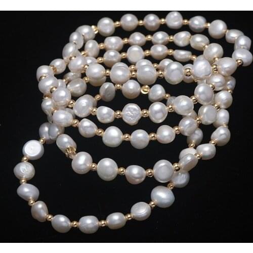 Wholesale Wristband Elegant Natural Freshwater Pearl Bracelets for Women Lovely Baroque Pearls Elastic Strand Bracelets Female