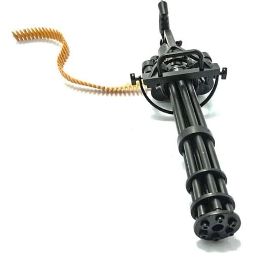 1:6 Proportion Gatling 12-inch assembly gun model action character Terminator T800 heavy machine gun + bullet with childrens gi