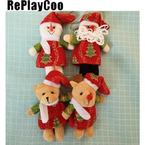 25PCS/Lot Mini Joint Bear Stuffed Plush Toys12cm Cute Teddy Bears Chain Pendant Dolls Gifts Wedding Party Christmas Decor DTD059