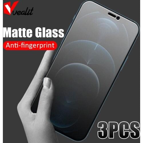 3pcs frosted protective film tempered glass for iphone 12 pro max 12 mini x xr xs max 11 pro 8 7 plus se 2020 screen protector