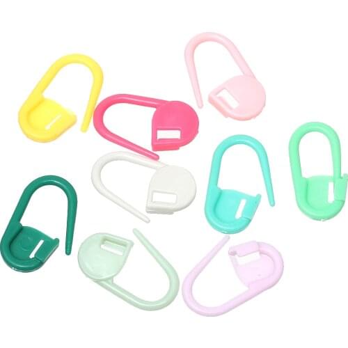 300PCS Knitting Weave Plastic Crochet Craft Locking Stitch Holder Needle Clip Markers Holder Knitting Craft 22x12mm