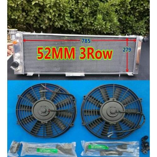 Aluminum Radiator + 2 Fans For Jeep Cherokee XJ / Wagoneer SE Sport & Comanche MJ Truck 2.5L 4.0L 4x4 1991-2001 150/242Cu AT/MT