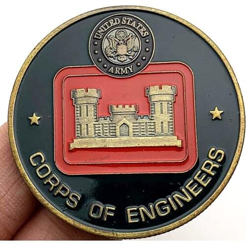U.S. Army Corps of Engineers gilded relief commemorative coin gift lucky challenge coin