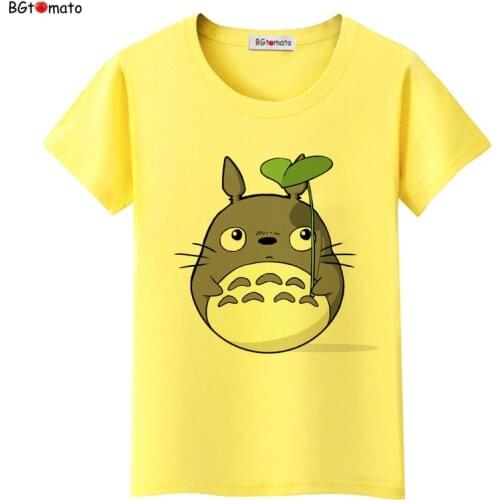 BGtomato famous cartoon Totoro T Shirts for Women Super lovely Cat Shirts Brand good quality casual tops hot sale