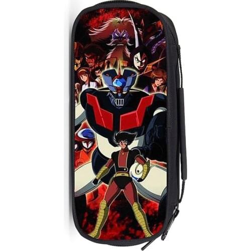 Anime Mazinger Z Pencil Case Children Boy Girl School Functionary Pouches Student High Quality Stationery Bag Pen Bag