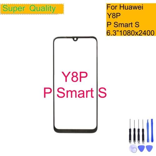 For Huawei Y8P 2020 AQM-LX1 Touch Screen Touch Panel Front Outer Glass P Smart S LCD Glass Lens Replacement