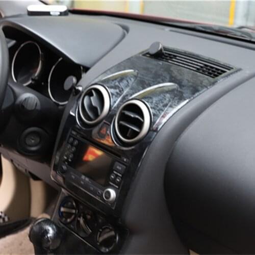 For Nissan Qashqai J10 2008~2015 Accessories Car Interior Central Control AC Navigation Panel Decorative Frame Cover Sticker