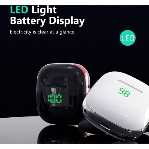 M&J Bluetooth V5.1 Earphone Semi-in-ear Wireless TWS Dual Connection Headphone Wireless Charging Earbuds with Microphone Headset