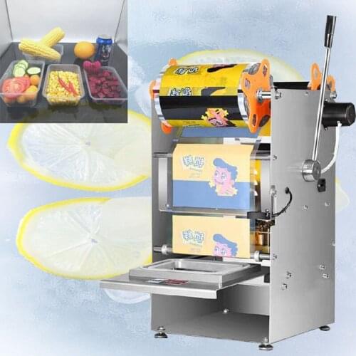 Factory Distribution Price Small Plastic Food Container Tray Sealing Machine Lunch Food Box Sealing Machine