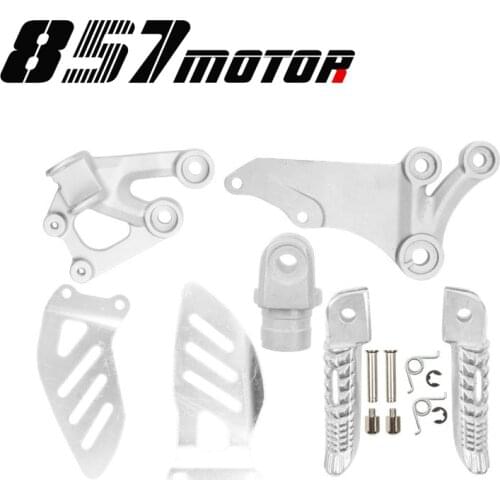 Motorcycle Front Footrests Foot Peg Rests Pedals Tripod Brackets Mount For Suzuki GSXR600 GSXR750 GSXR 600 750 2006-2010