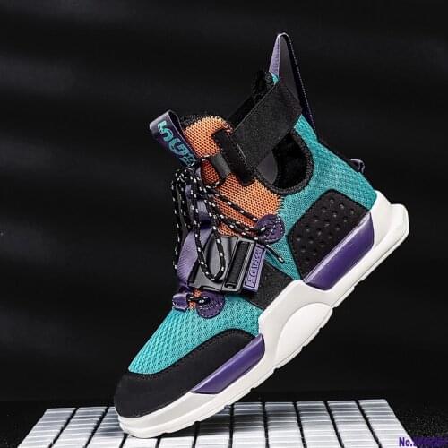Men Basketball Culture Shoes High-Cut Breathable Wearable Fitness Sport Shoes High Top Unisex Sneakers