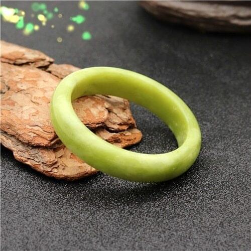 Genuine Natural Green Jade Bangle Bracelet Charm Jewellery Fashion Accessories Hand-Carved Lucky Amulet Gifts for Women Her Men