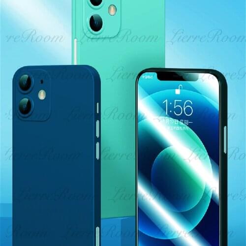 Front Tempered Glass+Back Cover For iPhone 12 Pro Max iPhone12 Mini Phone Case Luxury 360 Full Protection Matte Shockproof Armor