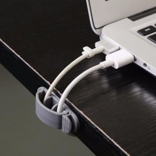 10pcs/set Plastic Cable Winder Wire Organizer Desktop Clips Cord Management Headphone Cord Holder For Charging Line Desktop