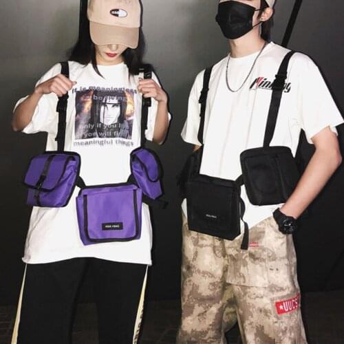 Street Style Men Waist Bags Sports Running Tactical Package Nylon Unisex Belt Pack Chest Rig Bag Travel Bags Men Phone Pouch