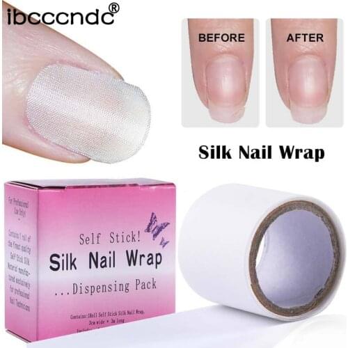 1 box Self Adhesive Silk Nail Protector Wrap Fiberglass Reinforce Tools White UV Gel Acrylic Nail Art Tool 3x100cm