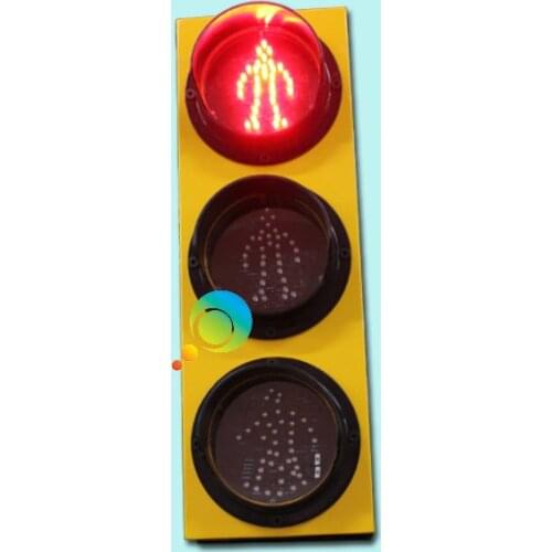 Exclusive design 125mm school teaching red green yellow pedestrian traffic light with folding pole