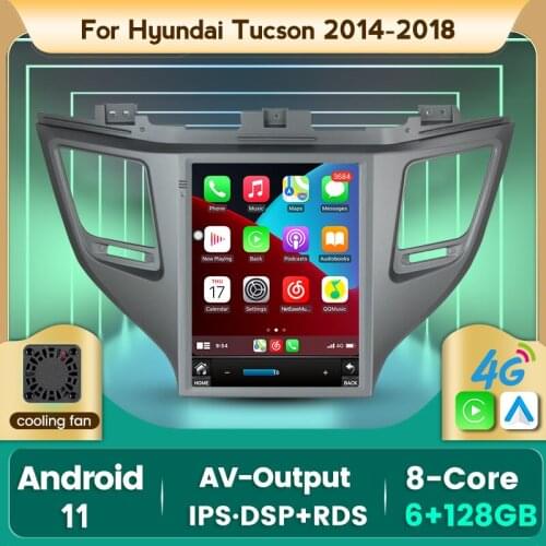 Tesla Style 8Cores 6G 128G Android 11 All In One Car Intelligent System Multimedia navigation For Hyundai Tucson 3 2015 - 2018