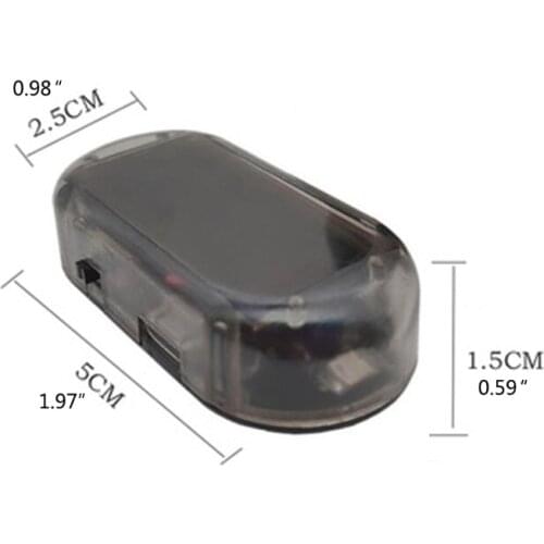 Universal Car Fake Solar Power Alarm Lamp Security System Warning Theft Flash Blinking Car Anti-Theft Caution LED Light D5QE