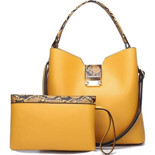 Womens Handbag High Quality Fashion Snakeskin Pattern Snap Daily Shoulder Bag
