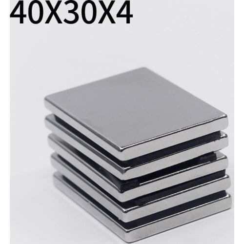 1/2/5/10Pcs 40x30x4 Neodymium Magnet 40mm x 30mm x 4mm N35 NdFeB Block Super Powerful Strong Permanent Magnetic imanes