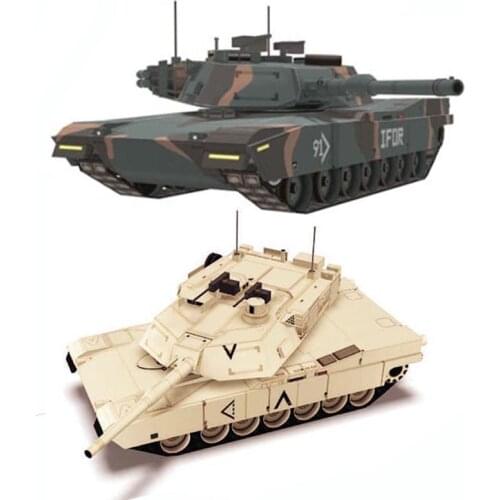 M1A2 tanks military weapons 3D paper model DIY origami paper art