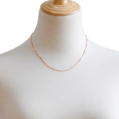 1 PCS Fashion Rose Gold Filled Snake Necklace Link Chain Gift 18inch Link Chain Necklace Jewelry Gifts