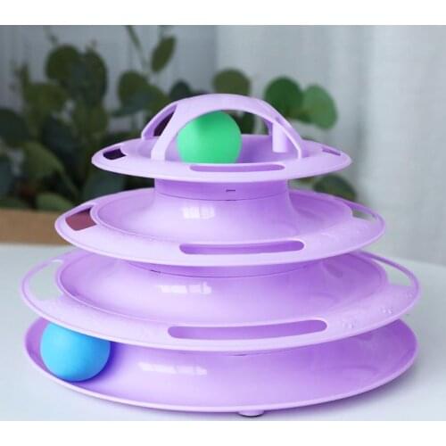 1 Piece Of New Pet Toy, Three-Tiered Pet Cat Toy, Training Play Disc, Cat Tower, Track Disc, Cat Wisdom, Play Three Disc Tumbler