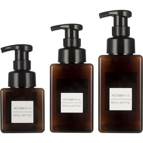 1pc Useful 650ml Square Clear Foaming Bottle Liquid Soap Whipped Mousse Points Bottling Shampoo Lotion Shower Gel Foam Pump