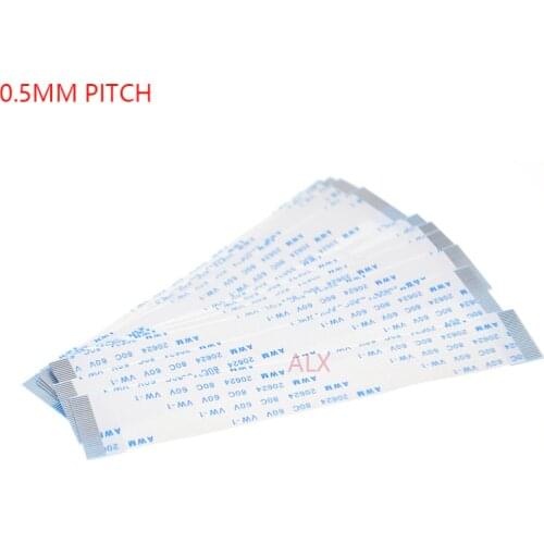10PCS FPC Ribbon Flexible Flat CABLE PITCH 0.5MM 100MM A-Type 4P 6P 8P 10P 12P 16P 20P 30P 40P FFC WIRE 6/10/12/16/20/30/40 pin