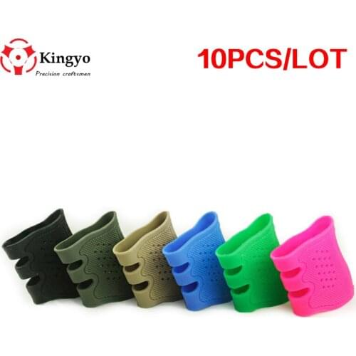 Wholesale 10pcs/lot Tactical Pistol Rubber Grip Glove Cover Sleeve Anti Slip for Glock 17 19 20 21 22 23 25 Series BK DE RED