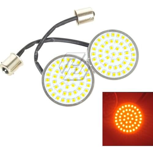 2" LED 1156 Bulb Motorcycle Turn Signal Rear Light Case for Harley Sportster XL883 1200 Dyna Street FatBob Softail Custom