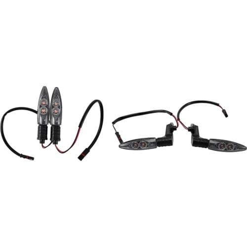 4PCS Motorcycle LED Turn Signal Light Smoke Lens Side Indicator for BMW S1000R S1000RR S1000XR R1200GS, Front & Rear