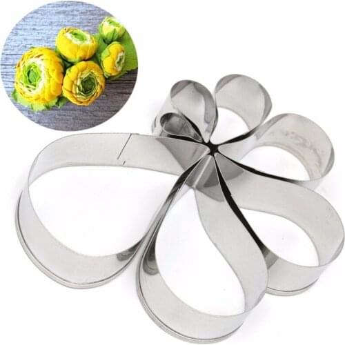 Spiral Flower Cake Mould Stainless Steel Cookie Cutter Biscuit Fondant Modeling Shape Decorating Baking Tool 7pcs