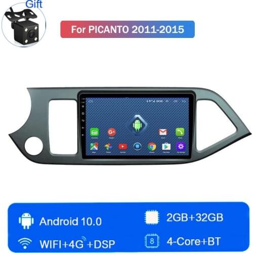 Android 10 car central multimidia Video Player Mirror Link Quad-core For Kia Picanto 2011 2012 2013 2014 2015 car GPS navigation