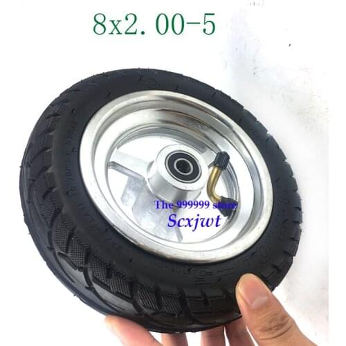 8X2.00-5 Tyres Tubeless Tires with alloy rims 8 inch wheel hub for Pocket Bike MINI Bike