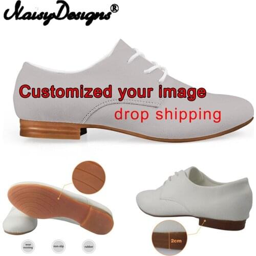 Noisydesigns Customized Womens Flats Oxford Shoes Girls Genuine Leather Sneakers lady Vintage Casual for handmade Dropshipping