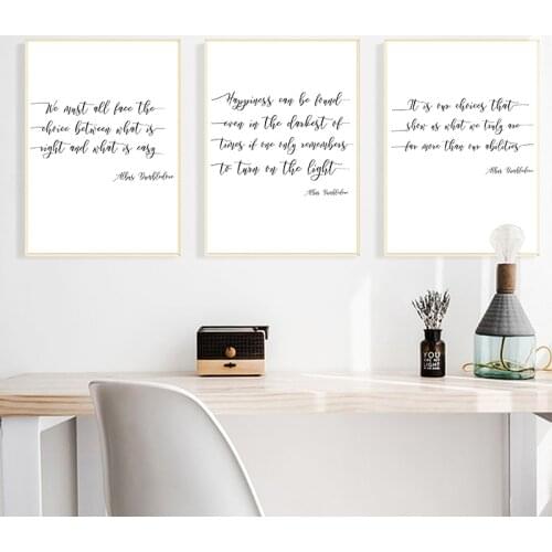 Dumbledore Quote Canvas Posters and Prints Happiness Can Be Found Harry Quotes Art Painting Pictures Home Wall Art Decor
