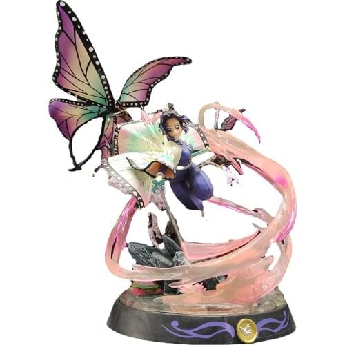 Demon Slayer Figure Anime Action GK Kochou Shinobu Figma Oversized 33cm ABS Model Desktop Collection Gift Toys For Kids Doll