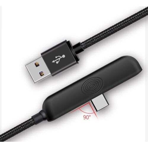 JUSFYU 5A FOR TYPE-C Fiery gaming fast charge flash charge data cable 1M2M data 90 ° cableConvenient and unobstructed data cable
