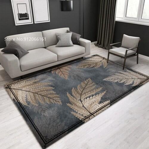 Brown Leaves Area Rug Luxury Feather Bedroom Living Room Kitchen Large Area Carpet Entrance Outdoor Floor Mat Doorway Carpet