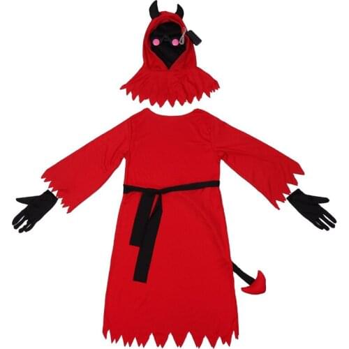Halloween Cosplay Cross Dressing Party Childrens' Halloween Ghoul In Red Costume Cosplay Kid Boys Girls Horror Death Vampire