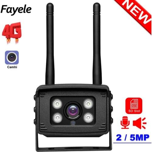 CCTV MINI 4G Dash Camera 5MP 2MP IP66 Waterproof 1080P HD IP Camera IR 20M Night Vision 2way Audio SD slot CAMHI P2P Phone Alarm