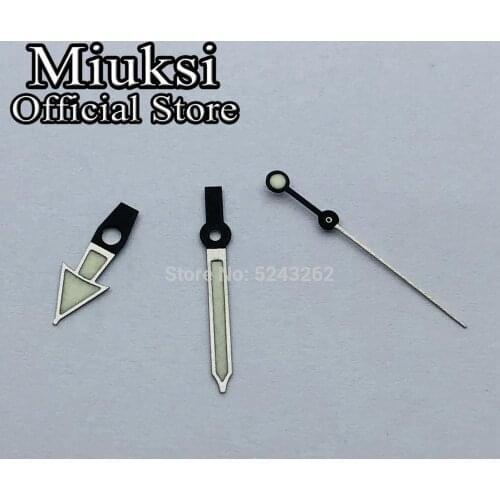 Miuksi watch hands green super luminous hands fit NH35 NH36 movement