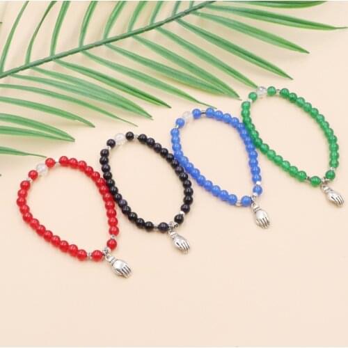 Trendy Bracelet Natural Galaxy Sandstone Jades Crystal Beads Bracelets Tibetan Buddha Opal Violet Yoga Bracelets Jewelry B378