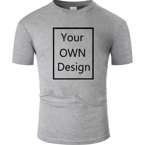 Men T Shirt Short Sleeve White Black Red Grey Women Cotton Print Tee Tops Custom Your Brand Logo Picture