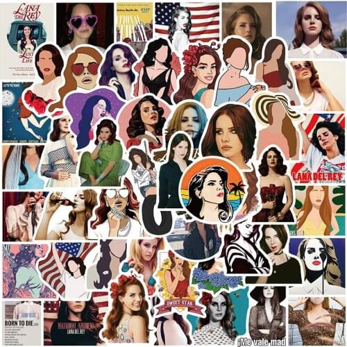 10/30/50/100 PCS Singer Lana Del Rey Stickers DIY Skateboard Guitar Fridge Laptop Motorcycle Luggage Decal Graffiti Kids Toy
