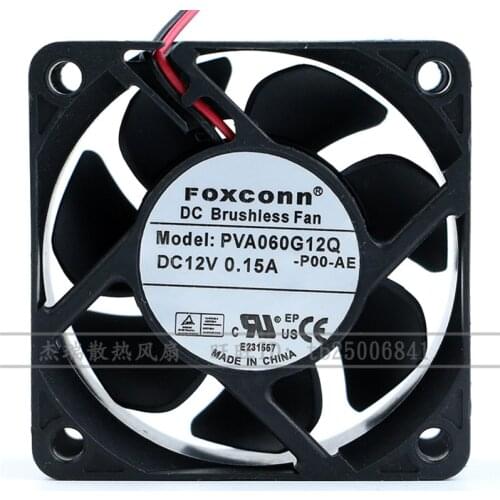 6025 6CM 12V 0.15A PVA060G12Q Cooling Fan